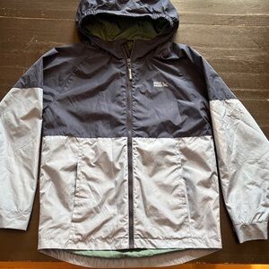 Eddie Bauer 2 toned blue Hooded Jacket/windbreaker
